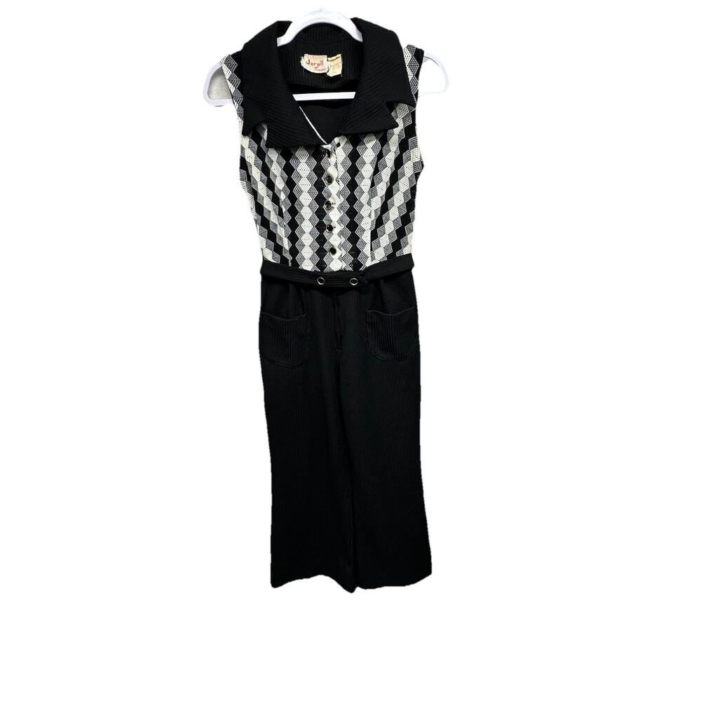 Vintage Jerell of Texas Pantsuit Sz Small Wide Leg Sleek Mod Boho Chic 70’s